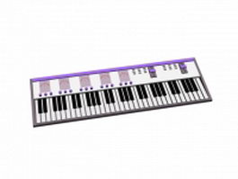 MIDI keyboard 3d preview