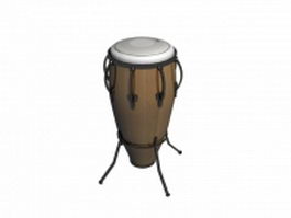 Candombe drum 3d model preview
