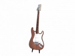 Electric acoustic guitar 3d model preview