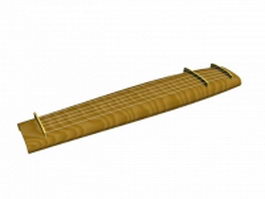 Japanese koto 3d model preview