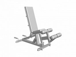 Multi adjustable incline bench 3d model preview