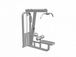 Cable pulldown exercise machine 3d model preview