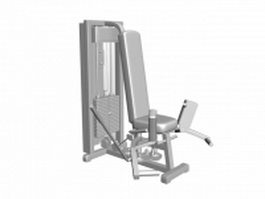 Leg extension cable machine 3d model preview