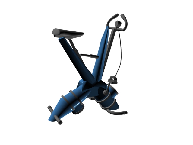 Gym exercise bicycle 3d rendering