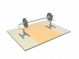 Weightlifting station 3d preview