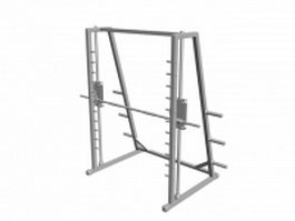 Smith machine gym 3d model preview