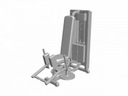 Seated leg extension machine 3d model preview