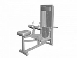 Cable machine seated row 3d model preview