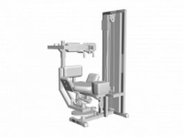 Multipurpose gym butterfly machine 3d model preview