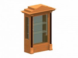 Biedermeier display cabinet 3d preview