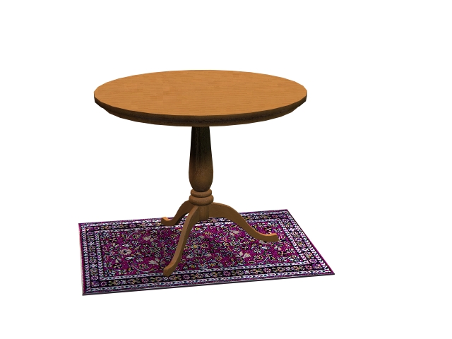 Hepplewhite table 3d rendering