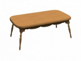 Wooden windsor table 3d preview