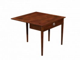 Classical folding table 3d model preview
