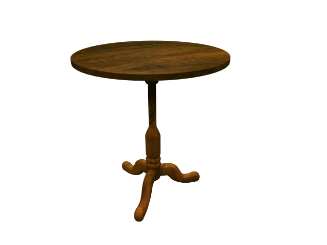 Classic round table 3d rendering