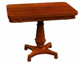 Classical rosewood card table 3d preview