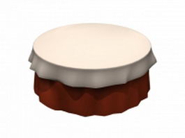Clothed banquet table 3d preview