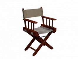 Canvas director chair 3d preview