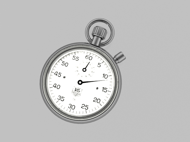 Mechanical stopwatch 3d rendering