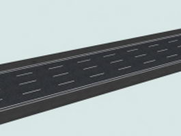 Four-lane roadway 3d preview