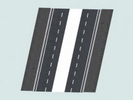 4 way road surface marking 3d preview