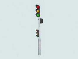 LED traffic light 3d model preview