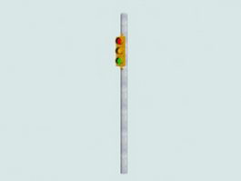 Three lamp public transport traffic light 3d model preview