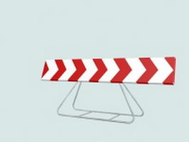 Traffic safety sign 3d model preview