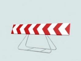 Traffic mandatory sign 3d model preview