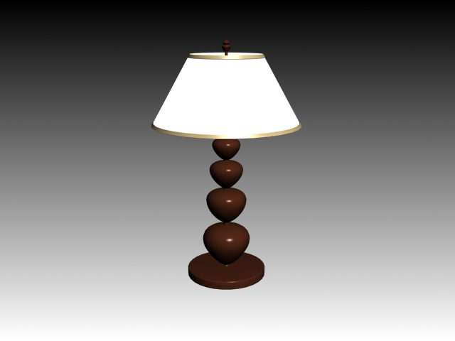 Classical table lamp 3d rendering