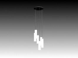 Tube pendant light 3d model preview