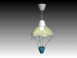 Parachute decorative ceiling light 3d model preview