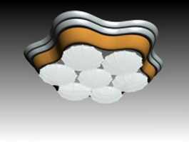 Flush mounted ceiling light 3d model preview