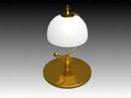 Brass table lamp 3d model preview