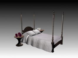 Four-poster bed 3d preview