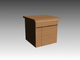 Minimalism style nightstand 3d preview