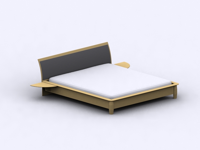 Modern style platform bed 3d rendering