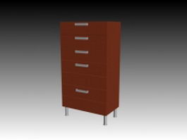 Bedroom chest of drawers 3d model preview