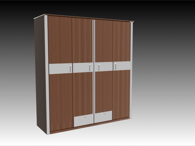 Modern fitted wardrobe 3d model 3dsMax files free download