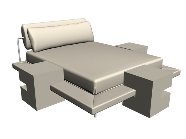 Concept design of bed 3d rendering