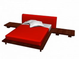 Modern design bed 3d model preview