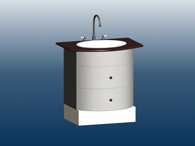 Modern bathroom vanity 3d rendering