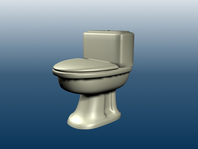 Water closet toilet 3d rendering