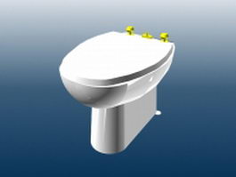 Low flow toilet 3d model preview