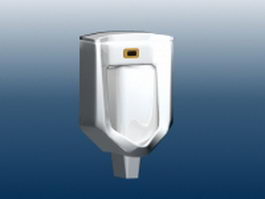 Wall hung electronic sensor urinal 3d model preview