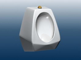 Manual flushing urinal 3d model preview