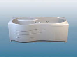 Free standing whirlpool bathtub 3d model preview