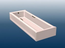 Freestanding bathtub 3d model preview