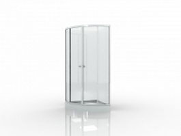 Aluminium shower cubicle 3d preview