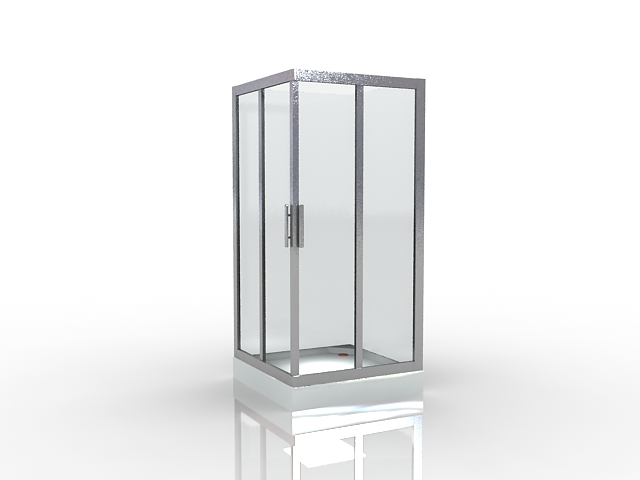 Free standing shower enclosure 3d rendering