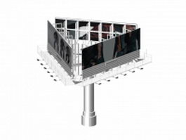 Triangle billboard 3d model preview